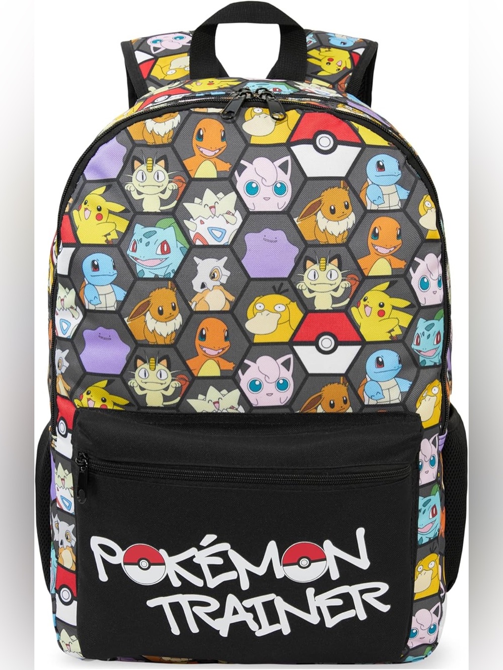 Kids Pokemon Backpack Black Print NWT